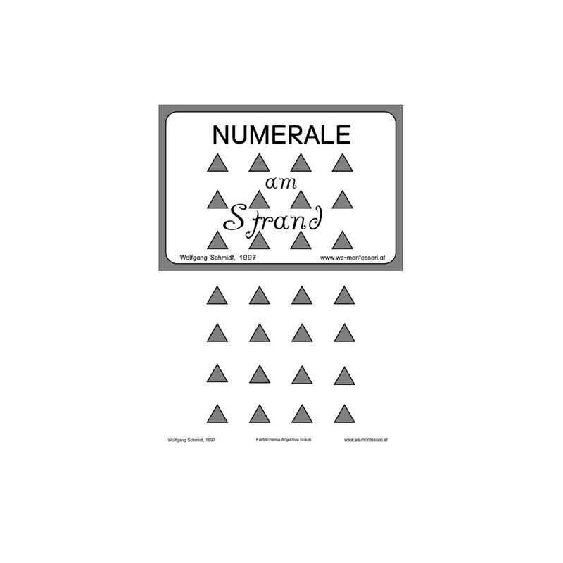Numeral: on the beach, adj. Brown