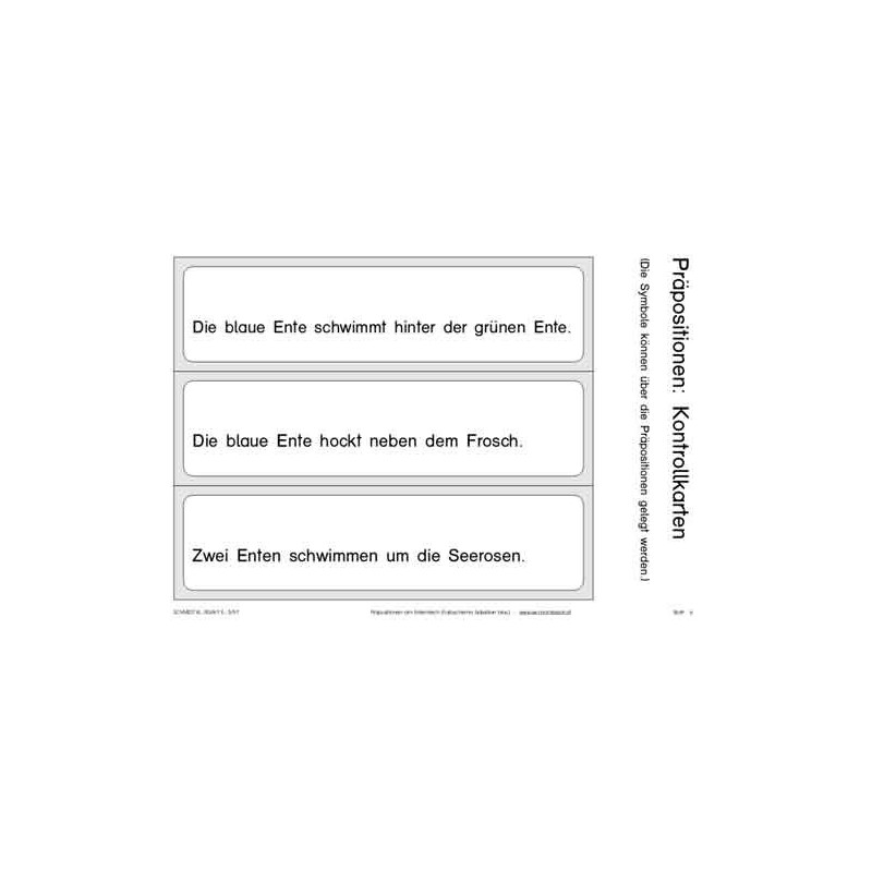 Präpositionen: Am Ententeich, Adj. blau
