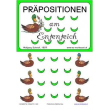 Präpositionen: Am Ententeich, Adj. blau