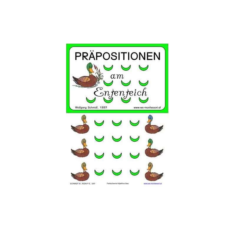Präpositionen: Am Ententeich, Adj. blau
