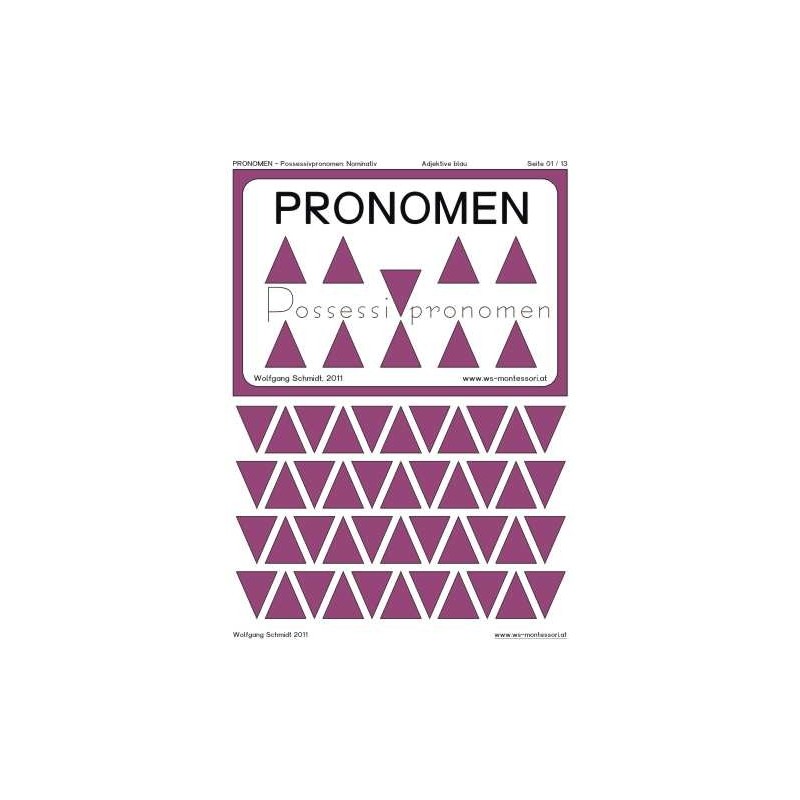 Pronoun, adj. Blue