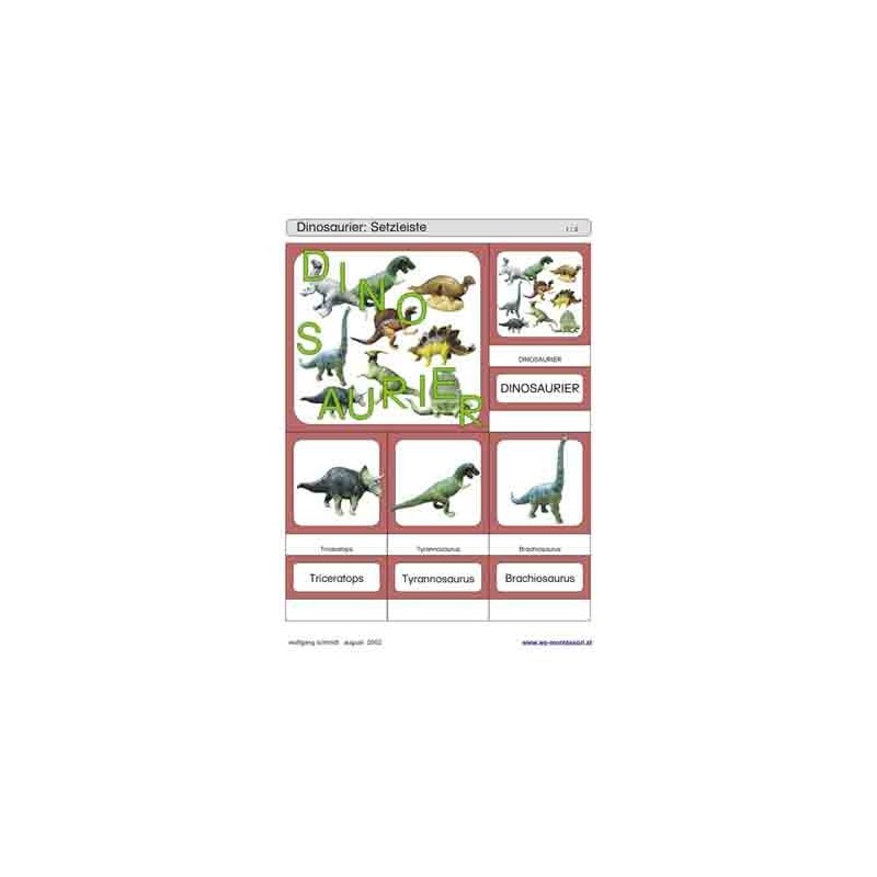 Schiebe- und Aufdeckspieleinlagen - Dinosaurier