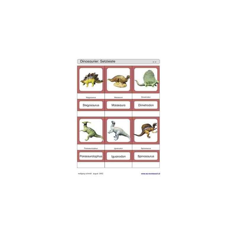 Schiebe- und Aufdeckspieleinlagen - Dinosaurier