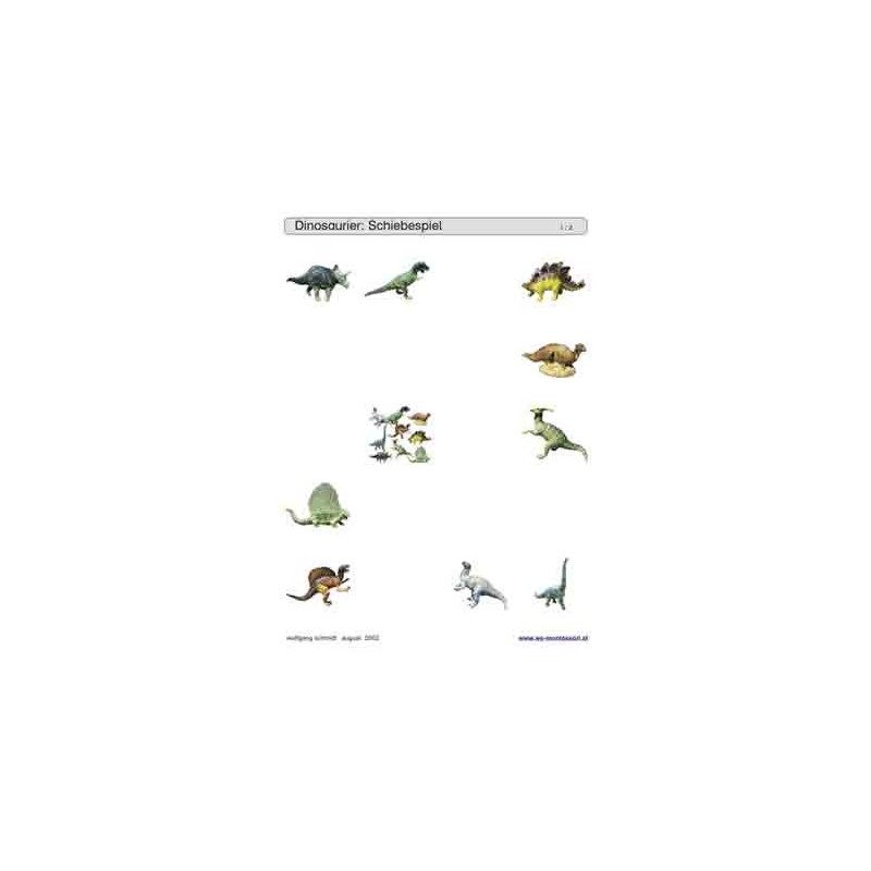 Sliding and revealing game deposits - dinosaurs