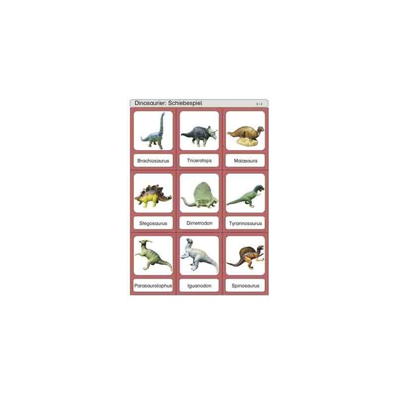 Schiebe- und Aufdeckspieleinlagen - Dinosaurier