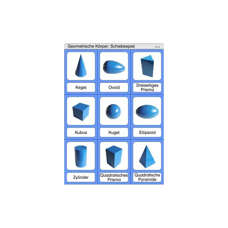 Sliding and turndown inserts - Geometric bodies