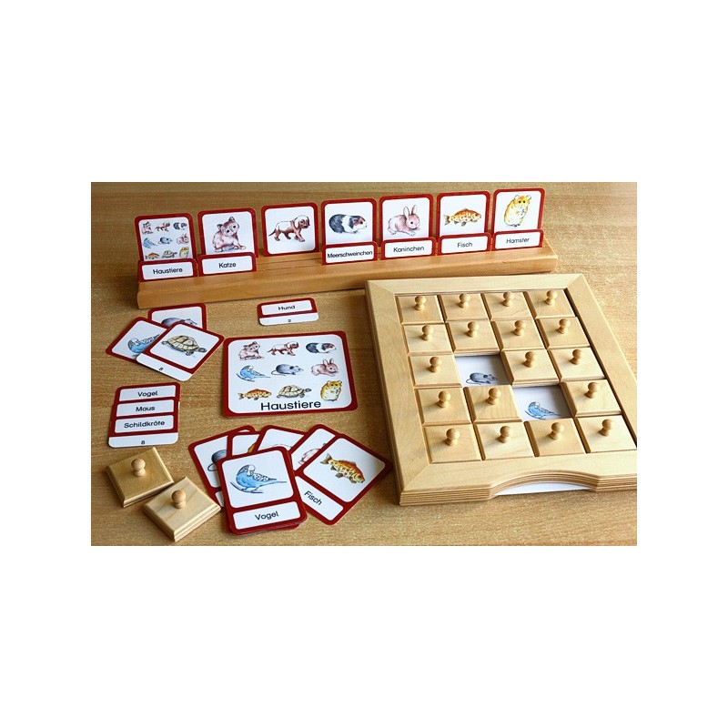Schiebe- und Aufdeckspieleinlagen - Haustiere