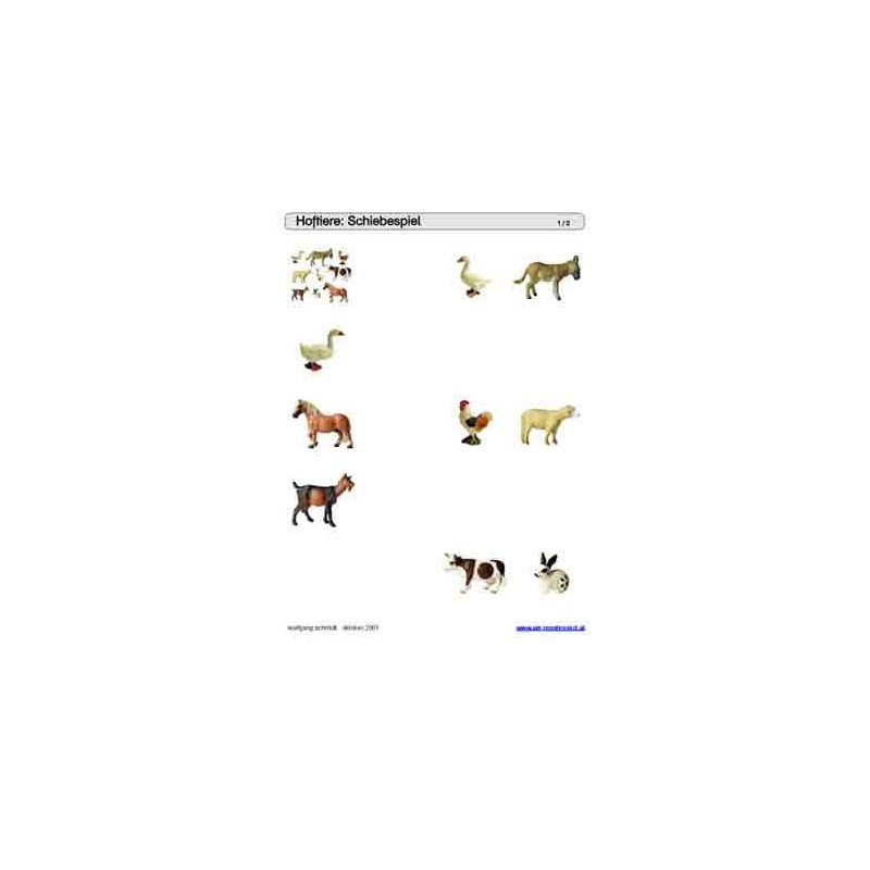Schiebe- und Aufdeckspieleinlagen - Hoftiere