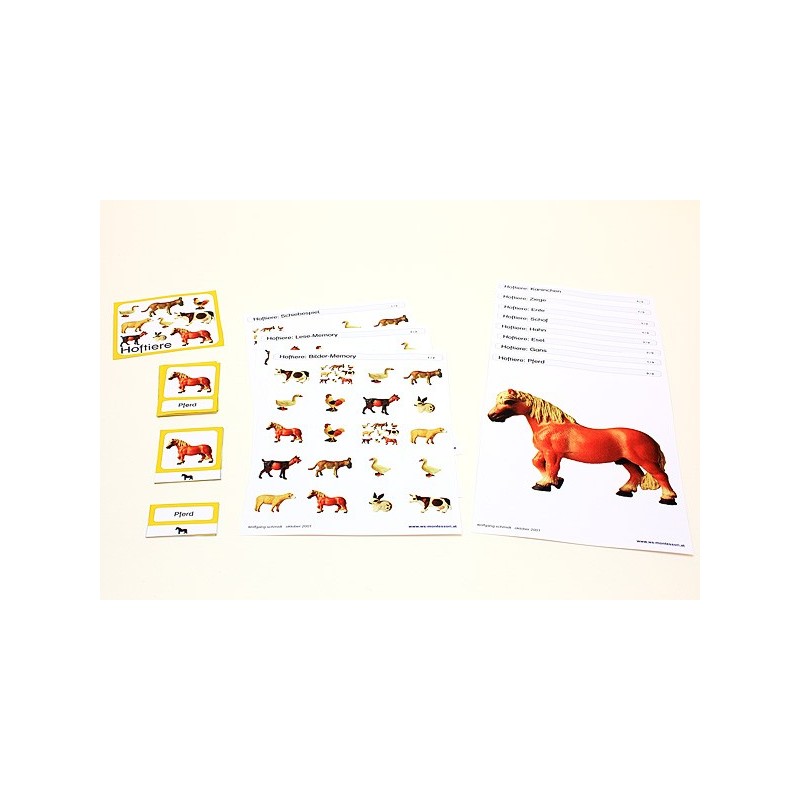 Schiebe- und Aufdeckspieleinlagen - Hoftiere