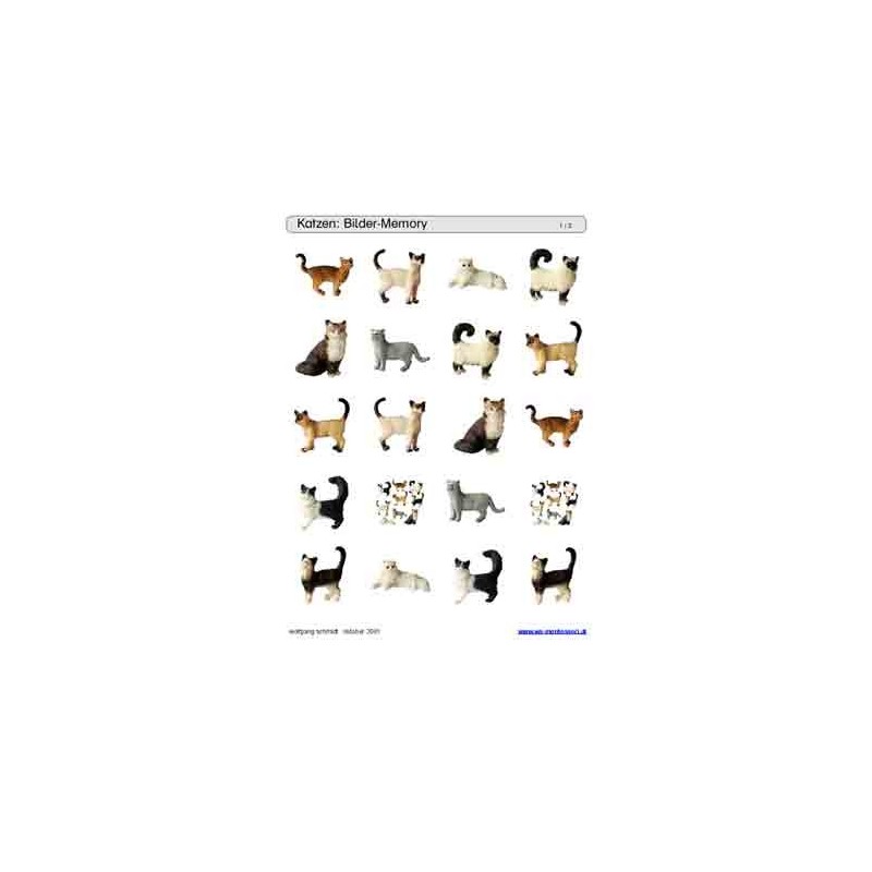 Schiebe- und Aufdeckspieleinlagen - Katzen