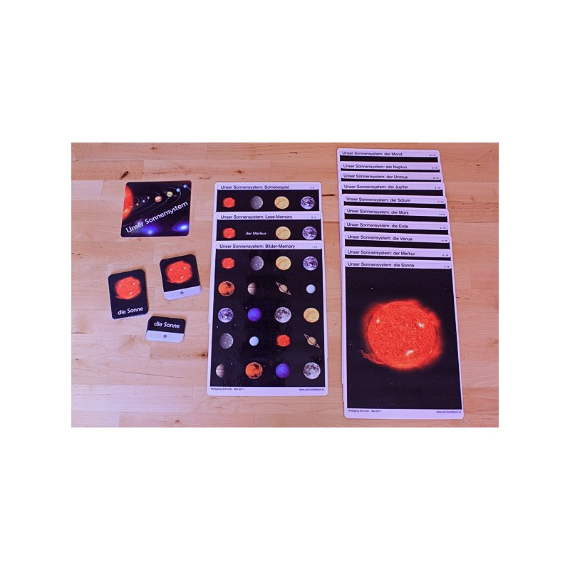 Schiebe- und Aufdeckspieleinlagen - Unser Sonnensystem