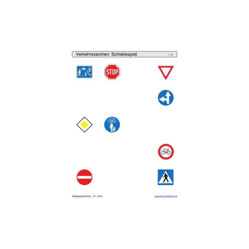 Sliding and turn-up game deposits - traffic signs