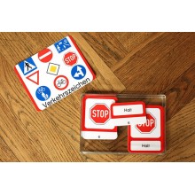 Sliding and turn-up game deposits - traffic signs