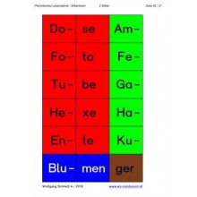 New syllable reading, sound reading material
