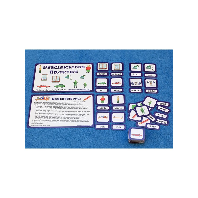 Vergleichende Adjektive blau (This item is available in english)
