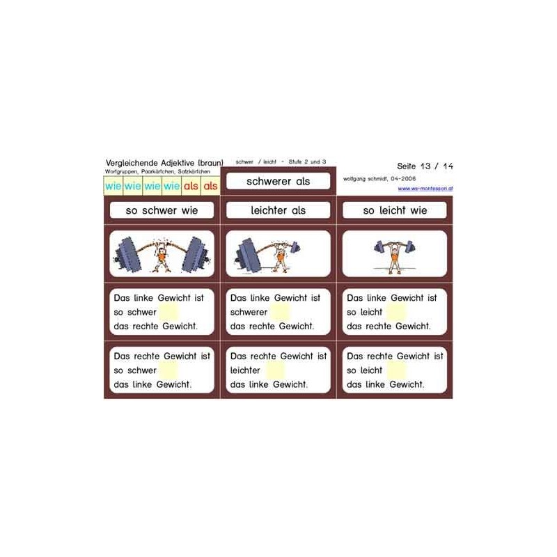 Comparative adjectives brown