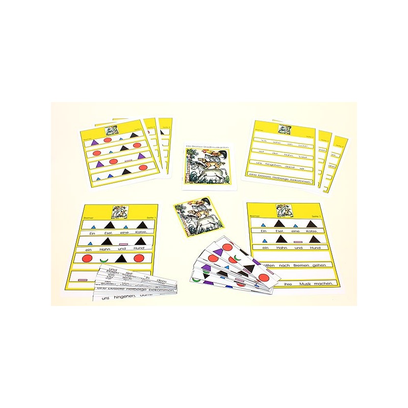 Wortartenmärchen: Bremer Stadtmusikanten, Adj. blau